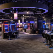 Unbranded Las Vegas gaming technology trade-show floor