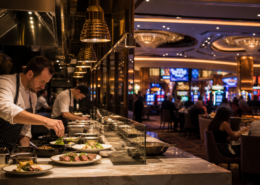 Las Vegas casino dining editorial news image