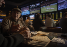 Unbranded Nevada sports-betting oral-history scene