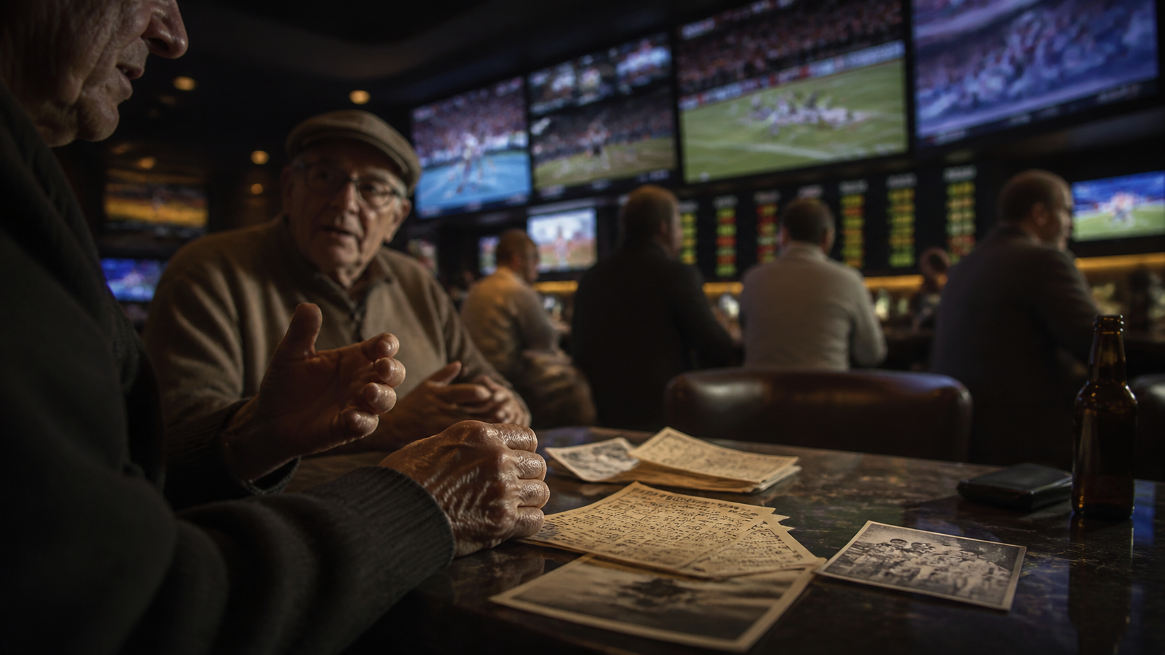 Unbranded Nevada sports-betting oral-history scene