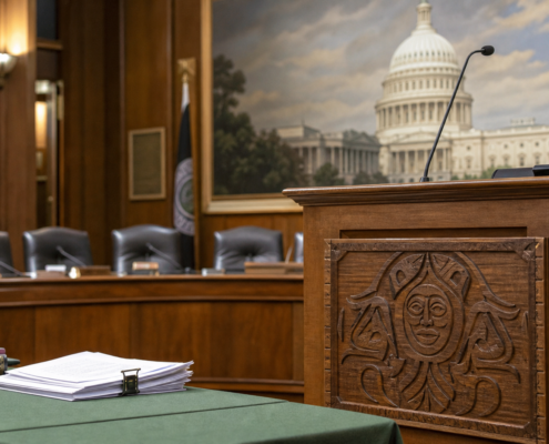 Unbranded tribal government hearing about prediction markets and gaming policy