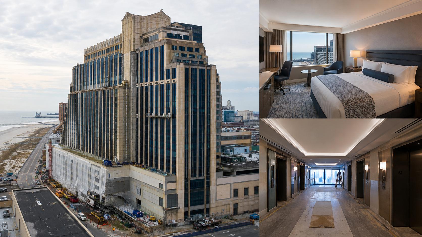 Editorial illustration of an Atlantic City casino hotel renovation