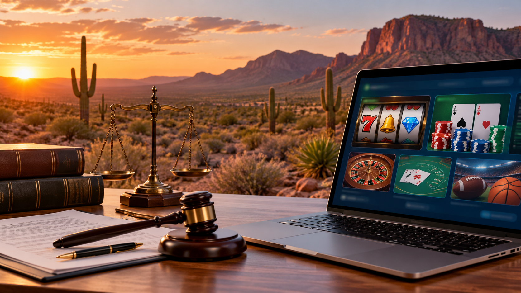 Editorial illustration for Arizona Sweepstakes Casino: VGW Dispute Keeps Shutdown Order in View