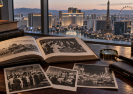 Editorial illustration for Las Vegas Casino History: A Report Revisits the Bugsy Siegel Myth