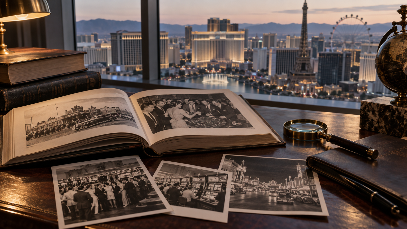 Editorial illustration for Las Vegas Casino History: A Report Revisits the Bugsy Siegel Myth