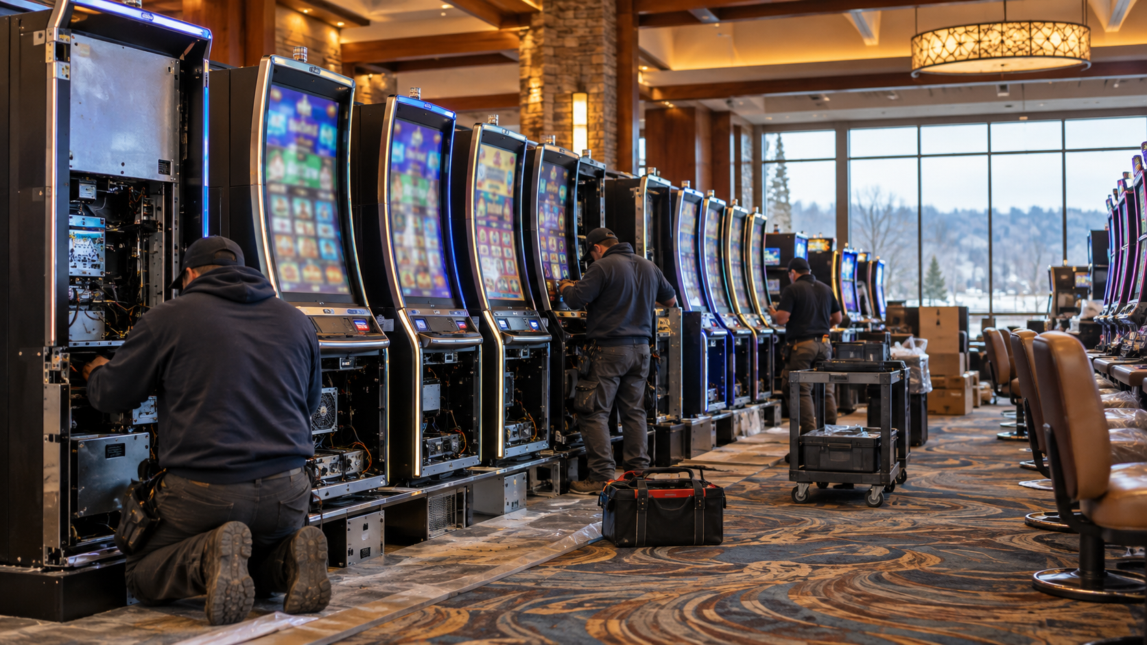 Editorial illustration for Novomatic Casino Games Expand at Ho-Chunk Gaming Beloit