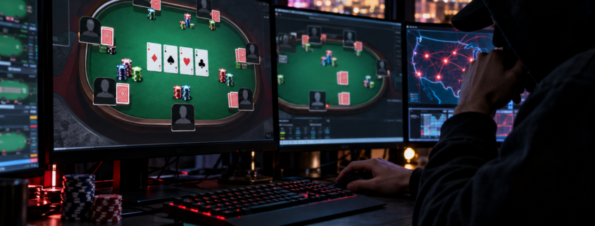 Editorial illustration for Online poker cheating scandal exposes trust and player-protection questions
