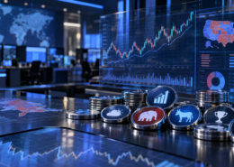 Editorial illustration for Prediction Market Volume: Macquarie Forecast Highlights a Fast-Moving Segment