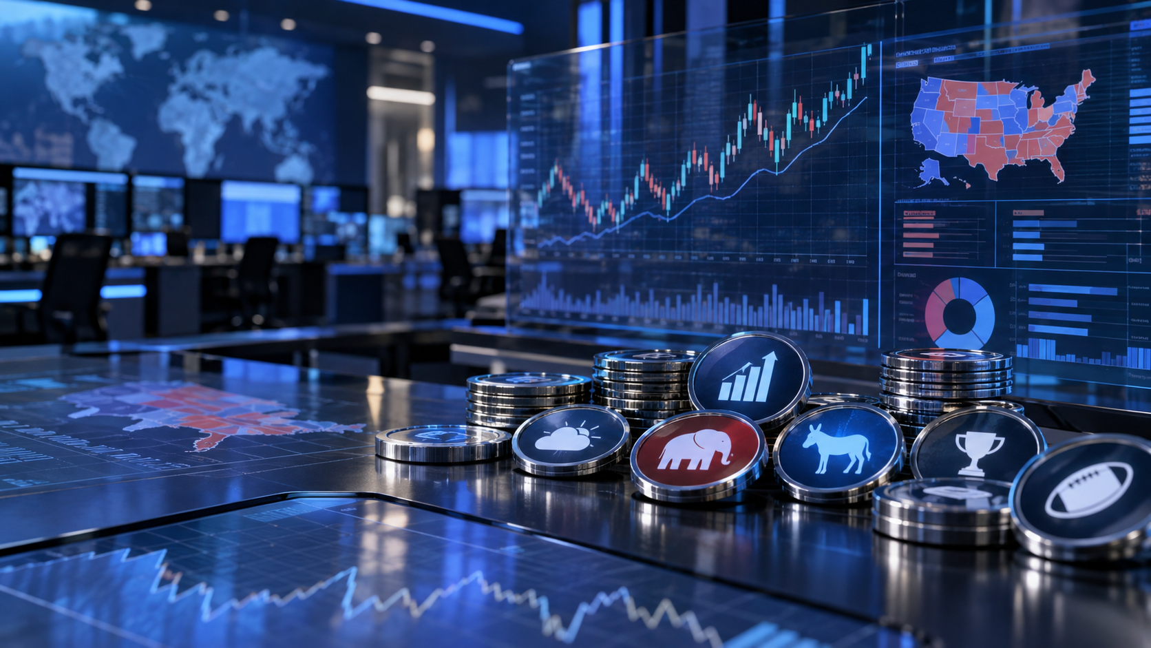 Editorial illustration for Prediction Market Volume: Macquarie Forecast Highlights a Fast-Moving Segment