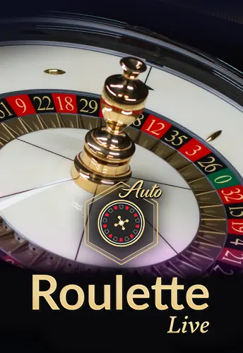 Auto Roulette live logo and wheel