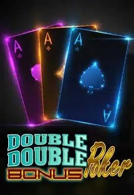 Double double bonus poker logo with full suite of aces.