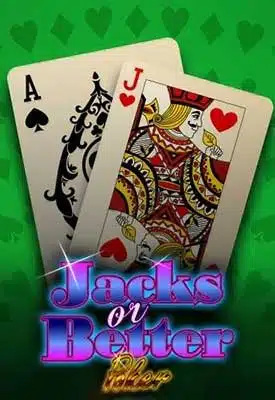 Jacks or better logo with ace and jack cards