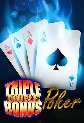 Triple double bonus poker logo with 4 aces